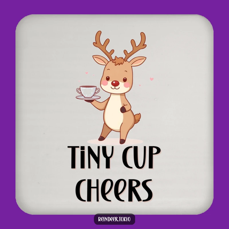 Funny Charming Reindeer Teacup Coasters: Whimsical Protection with Charm
