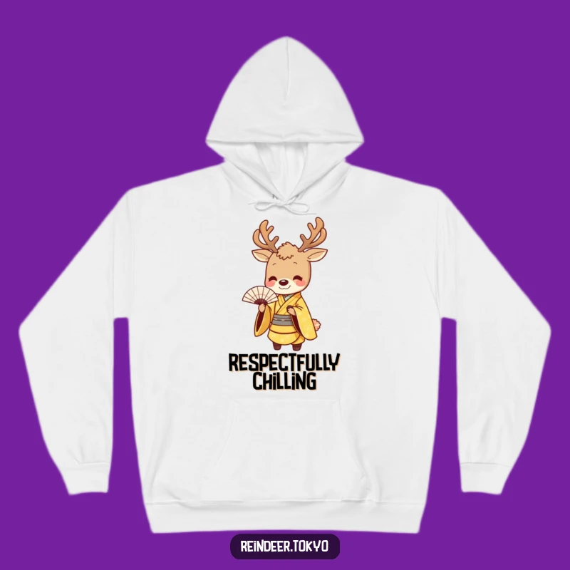 Funny Golden Reindeer Kimono Hoodie: Cozy Grace and Hilarious Comfort!