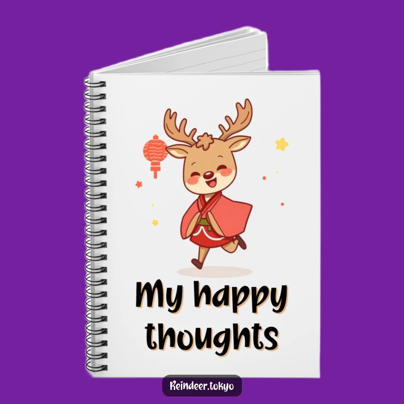 Funny Reindeer Kimono Notebook: Jot Down Your Joyful Thoughts Hilariously!