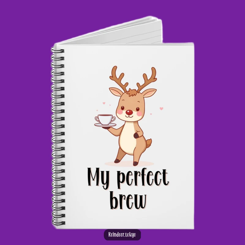 Funny Charming Reindeer Teacup Notebook: Whimsical Journaling and Delicate Notes