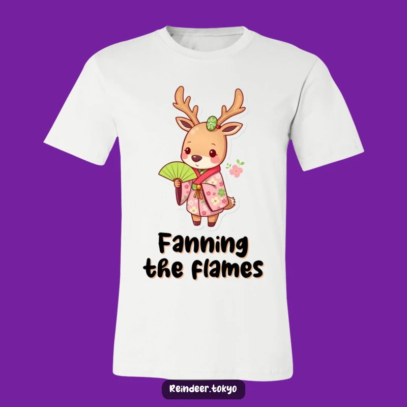 Funny Floral Reindeer Kimono T-Shirt: Stylish and Hilarious Statement Wear!